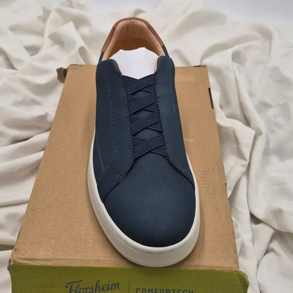 NEW Florsheim Monopoli Elastic Lace-to-Toe Sneaker Navy Nubuck Mens size 9.5_4